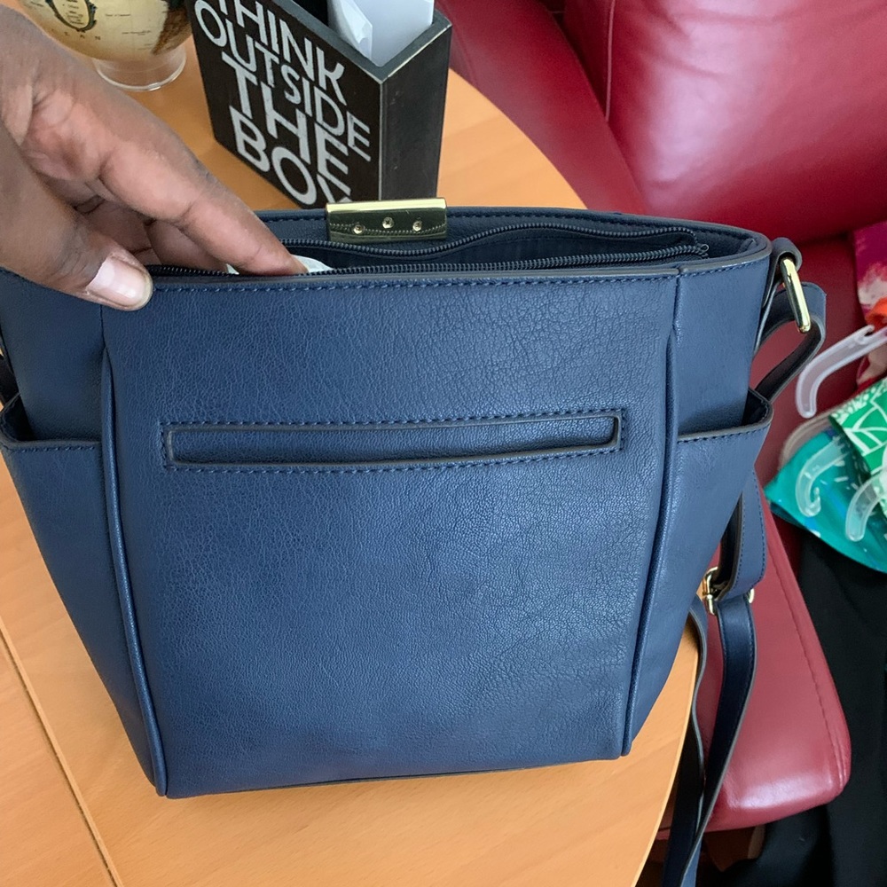 Blue shoulder bag